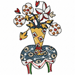 Vase For Flowers Embroidery Design 6 Vase For Flowers Embroidery Design 6